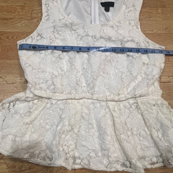 Worthington Lace Peplum Blouse - Cream - Picture 4 of 7